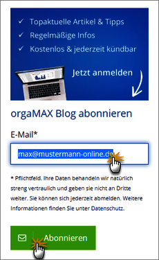 Blog Anmeldung orgaMAX Blog Anmeldung orgaMAX