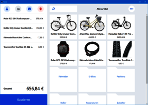 POS-Kasse Oberfläche POS-Kasse Oberfläche