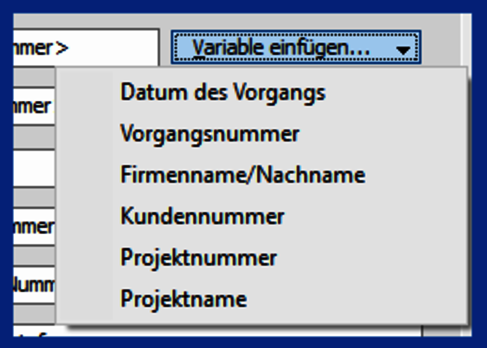 Variablen in orgaMAX Variablen in orgaMAX