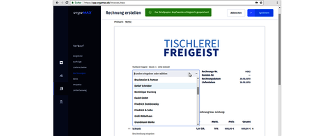 Rechnung erstellen