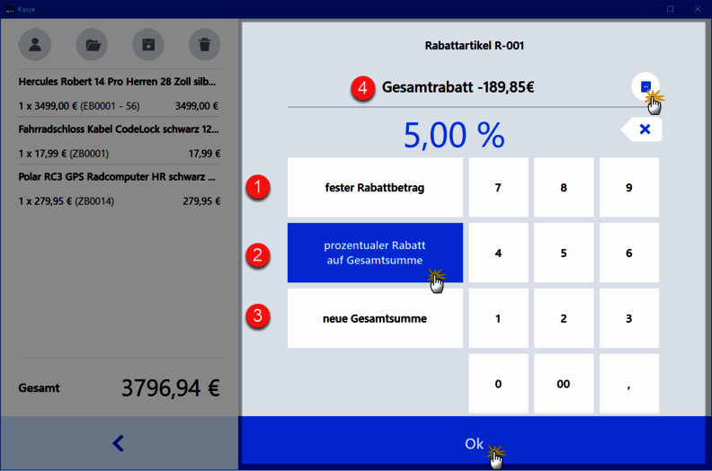Gesamtrabatt zweiter Schritt in orgaMAX Gesamtrabatt zweiter Schritt in orgaMAX