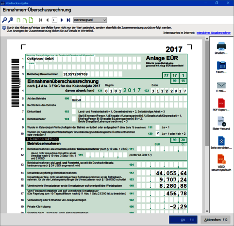 Anlage EÜR Anlage EÜR