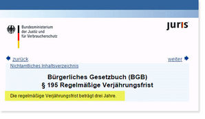 Verjährung Verjährung
