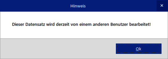 Hinweis Mehrfachzugriff Hinweis Mehrfachzugriff