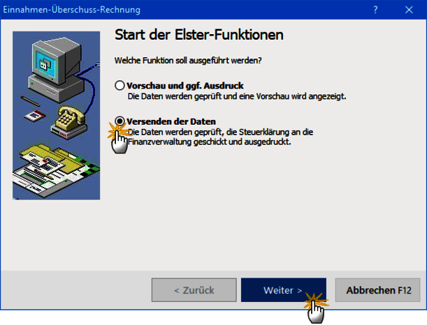 Start Elsterfunktionen Start Elsterfunktionen