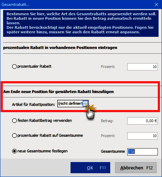 Gesamtrabatt 2 Gesamtrabatt 2