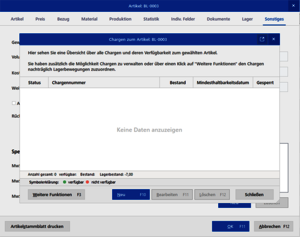 Praxisbeispiel Chargennummernverwaltung_orgaMAX_Maske_Charge
