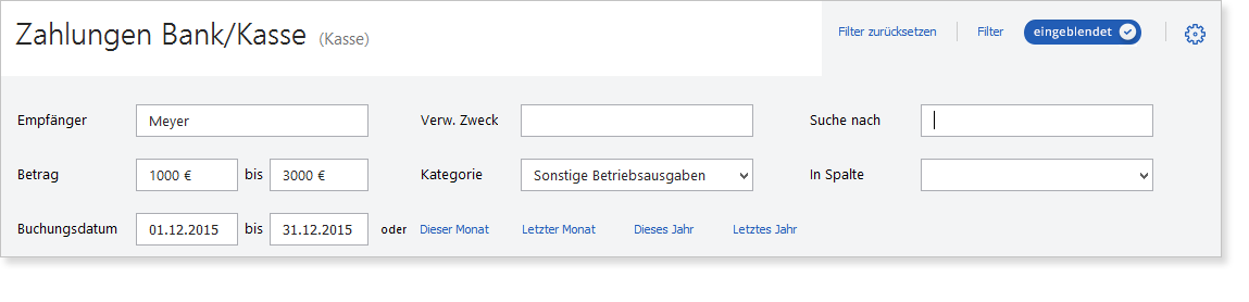 Beispiel Filter