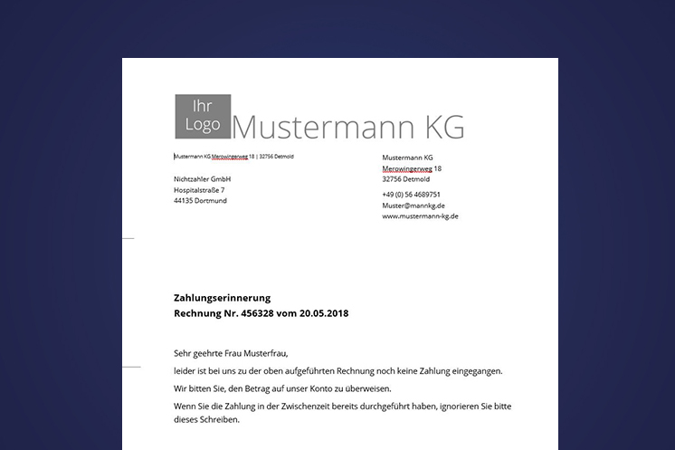 Mahnung Vorlage Vorschau Mahnung Vorlage Vorschau