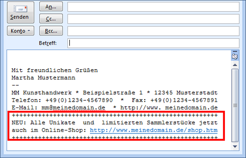 E-Mail-Signatur E-Mail-Signatur