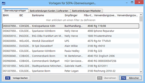 SEPA-Überweisungen