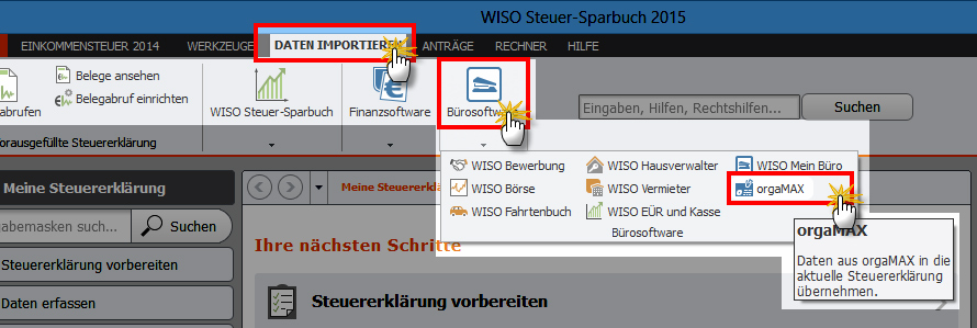 Sparbuch-Import Sparbuch-Import