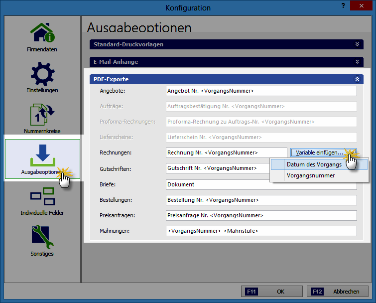 „Sprechende“ PDF-Dateinamen: Textbestandteile als Variable einfügen | orgaMAX Praxistipp