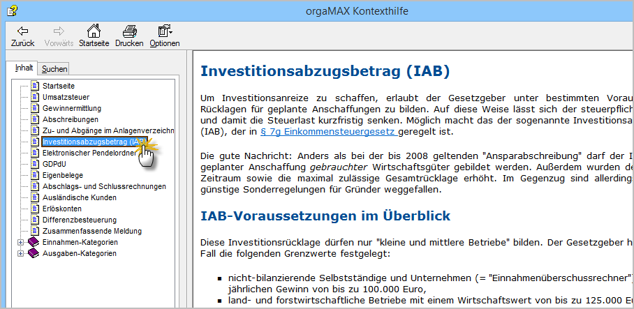 IAB-Rücklagen auflösen: Beispiel | orgaMAX Praxistipp