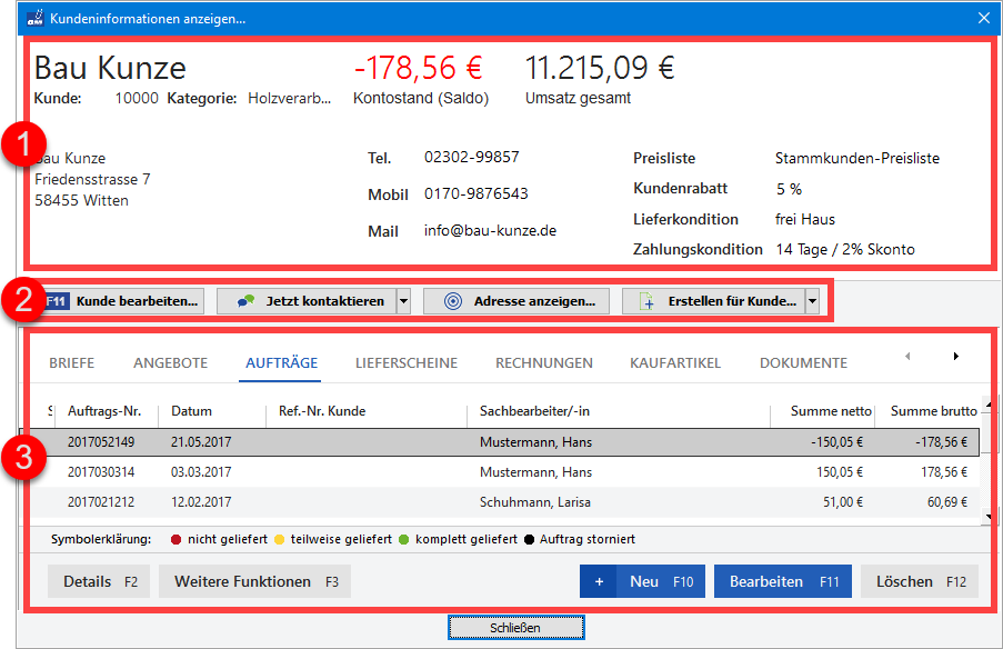 Kunden-Schnellansicht | Schritt2: Kundeninformationen anzeigen |orgaMAX Praxistipp
