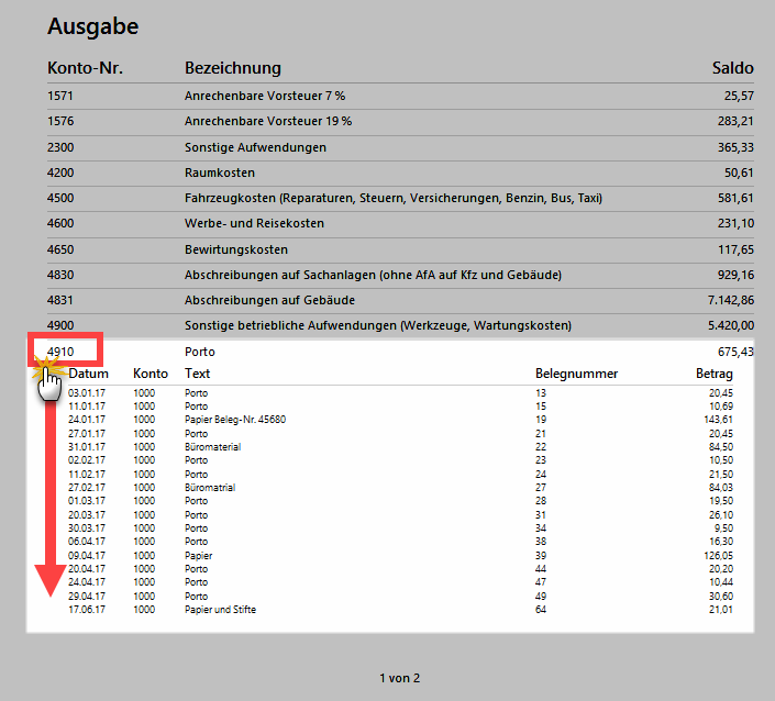 Interaktive Listenanzeige | orgaMAX Praxistipp
