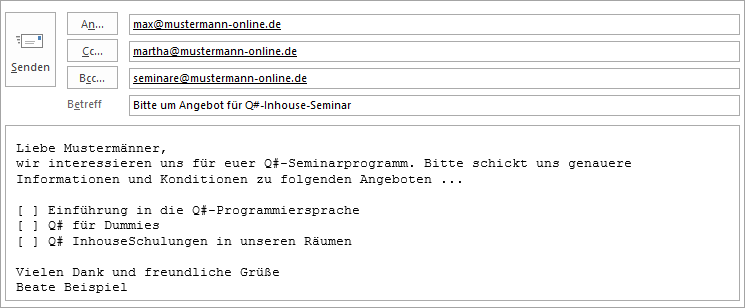 E-Mail-Vorschau E-Mail-Vorschau