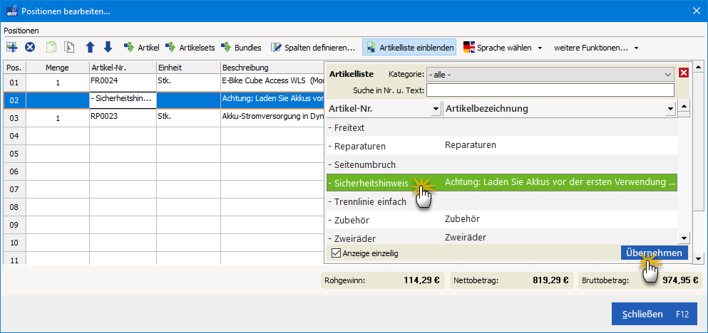 Sicherheitshinweis orgaMAX 1 Sicherheitshinweis orgaMAX 1