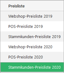 Preisliste Preisliste