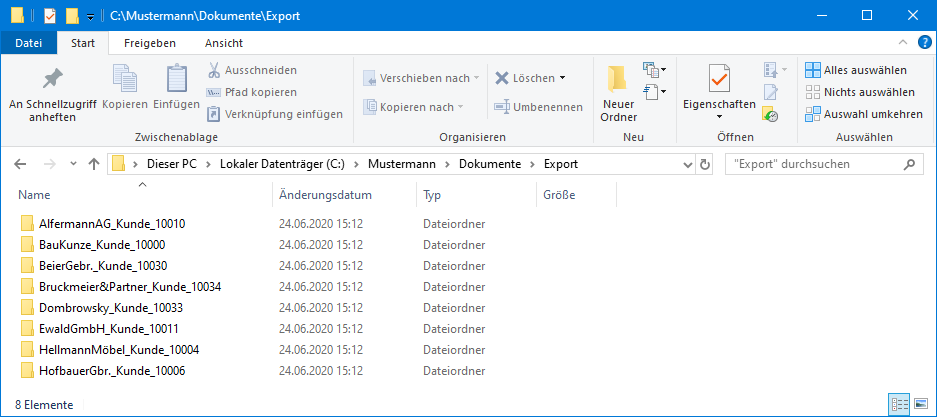 Dokumentenexport Dateistruktur Dokumentenexport Dateistruktur